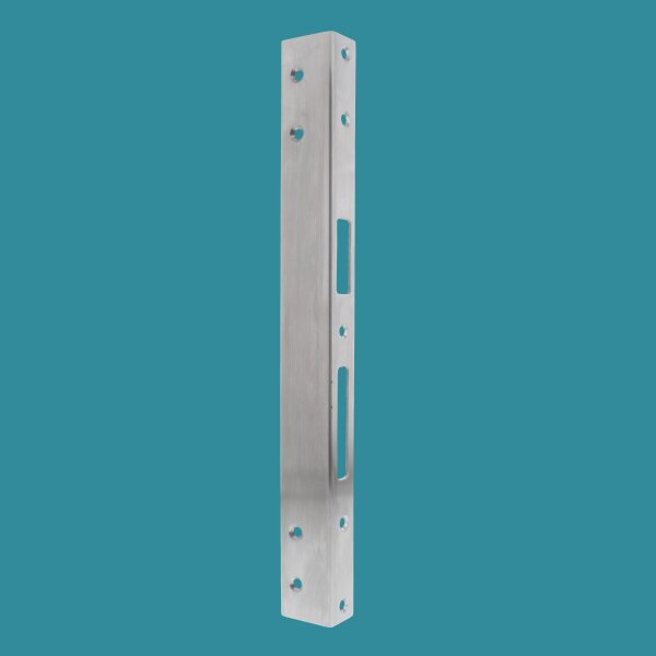 FEPS Winkelschließblech für Reparatur Stahlzarge 330x25x36x7,5 mm Edelstahl gebürstet rechts für DIN linke Türen