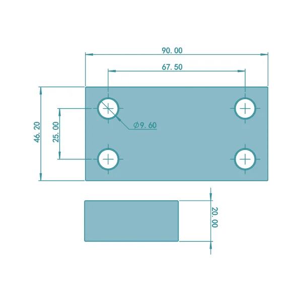 FEPS Trim Distanzplatte 20mm FE-ZU012 für Türstopper FE-TS001